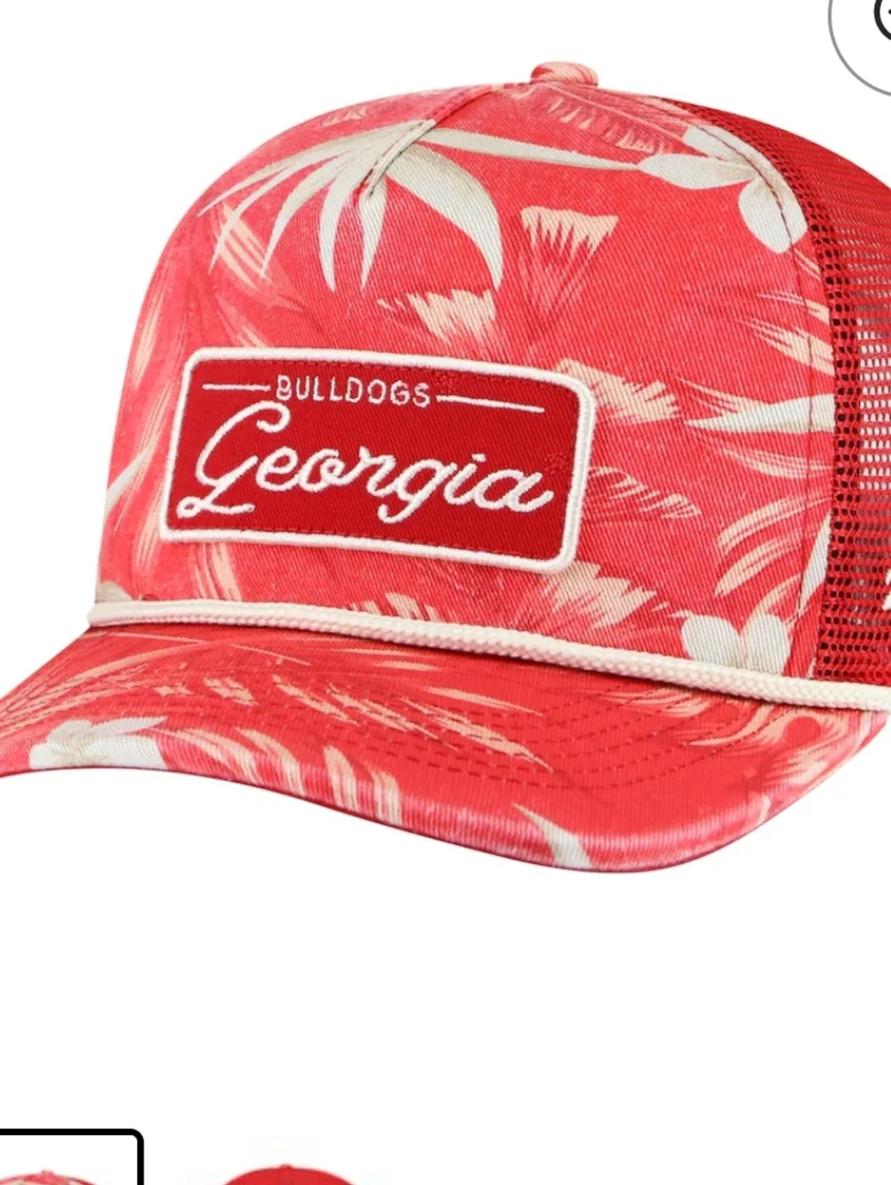 Georgia Bulldogs Red Floral Mesh Trucker Hat